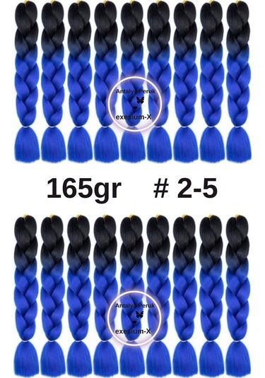 X-pression Afrika Örgüsü Ombreli Sentetik Saç 165 Gr 2-5