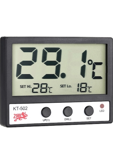 Geeroyoo Dijital Akvaryum Termometresi Lcd Ekran, C/ F Geçiş, Yüksek/düşük Alarmlı Balık Tankı Su Sıcaklığı İzleme Jzr-gy