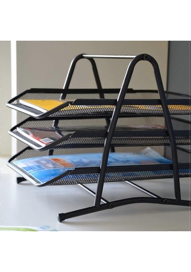 Ganzhoushop Metal Saklama Bölmeleri, Ofis Masası Düzenleyici, Belge Çekmeceleri, Düzenleyici Ağ, Ofis İçin Çekmece Düzenleme Sistemi, Siyah