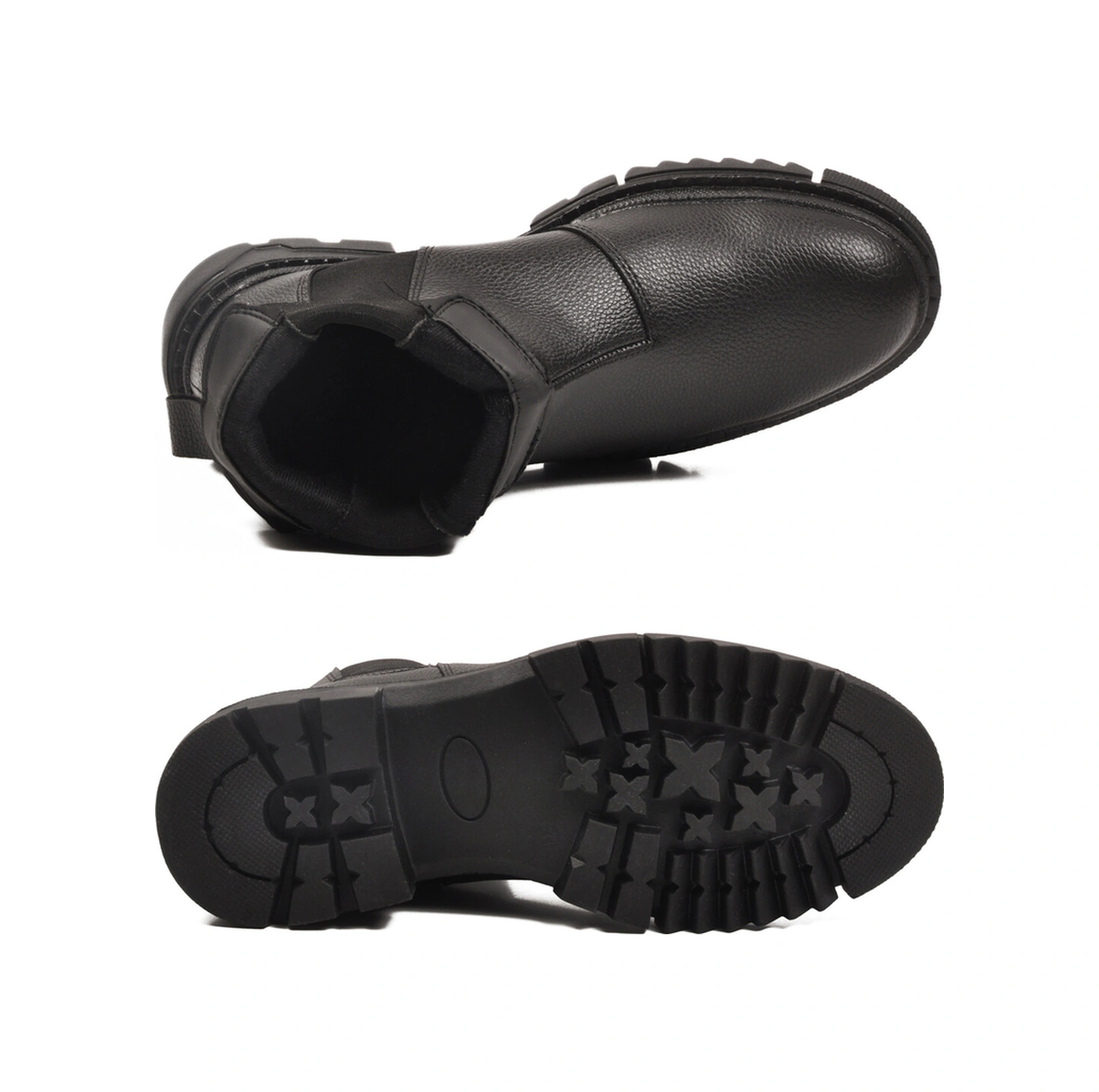 Siyah İçi Polarlı Kaymaz Soğuğa Dirençli Erkek Chelsea Bot 748 M Siyah