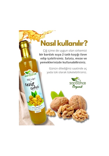 Ceviz Sirkesi 500 Ml - 6'lı Paket Organik Doğal Fermantasyon