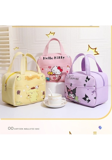 Pazly Kızınkalp Yalıtımlı Yemek Kutusu Çantası Açık Mor Renk Açık Mor