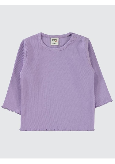 Civil Baby Kol Ucu Detaylı 6-18 Ay Sweatshirt Lila