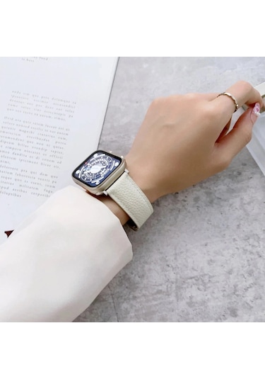 Apple, Uyumlu Watch 38mm Kr414 Daks Deri Kordon Saat Değildir - Pembe