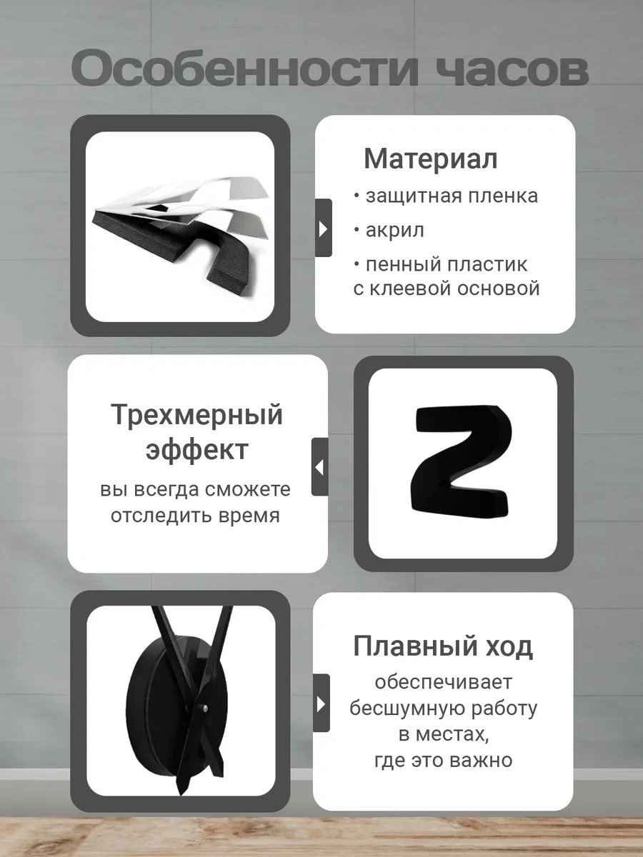 Artclock Duvara Monte İç Mekan Büyük Rakamlı Duvar Saati 261097516 Siyah