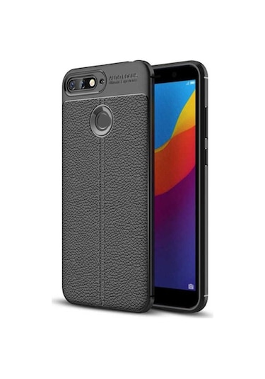 Huawei Y7 2018 Kılıf Zore Niss Silikon Kapak Siyah