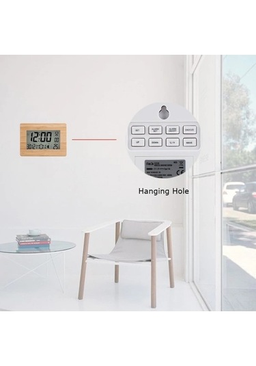 Trendooze Takvim, Sıcaklık Saati Haki Haki Göstergeli Ekranlı Dijital Çift Büyük Atom Alarm, - Dp Haki