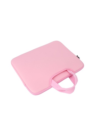 Vkemall 13 İnç Notebook İçin Pembe Sponge Kumaş Bilgisayar Çantası - 360 Koruma, Su Geçirmez, Kaymaz Fermuar - İş Ve Boş Zaman Kullanıma Uygun 35x27x2.5cm