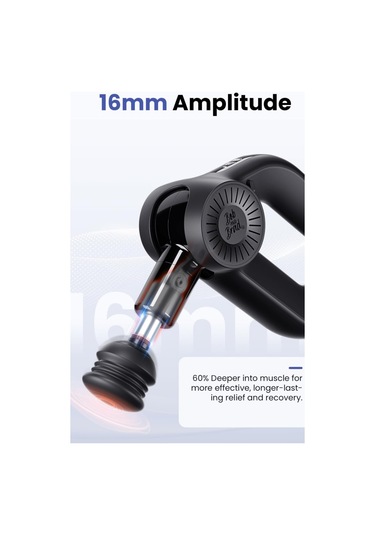 Bob And Brad D6 Pro Plus Isıtmalı Masaj Tabancası, 16 Mm Derin Doku, Oled Ekranlı Siyah