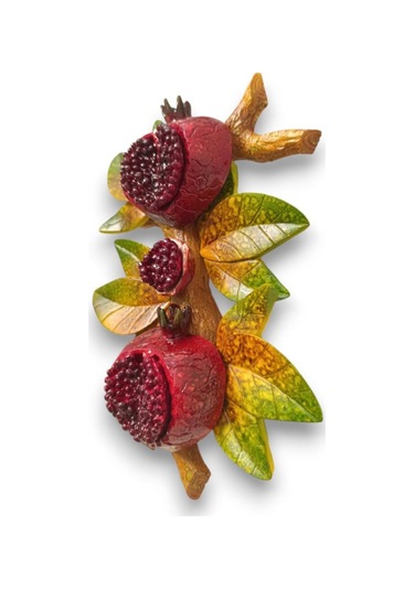 Dekoratif Canlı Renk Nar Figürlü Duvar Süsü Zarif Ev Ve Bahçe Dekorasyonu İçin Şık Aksesuar