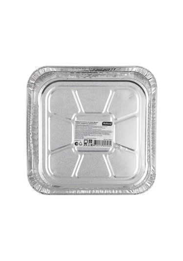 Mallony Pişirme Kalıpları, 10 Adet, Boyut 20,5 20,5 4,5 Cm, Tek Kullanımlık 329780818 Gümüş