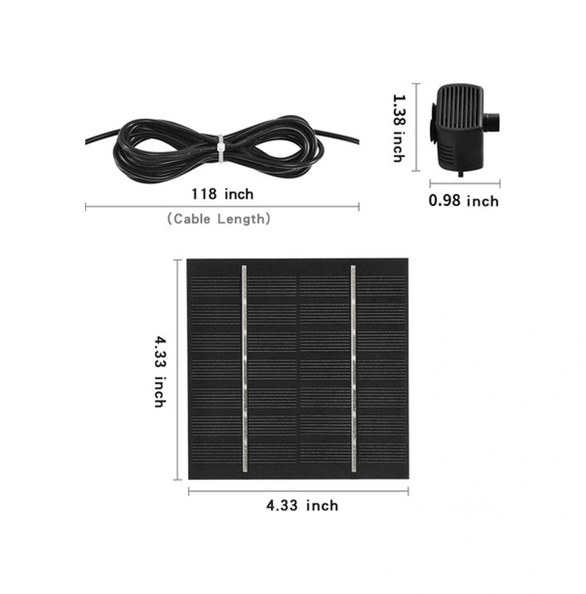 Fortunelane Güneş Enerjili Bahçe Çeşmesi - 4 Püskürtme Başlığı İle Şık Dekor Diğer