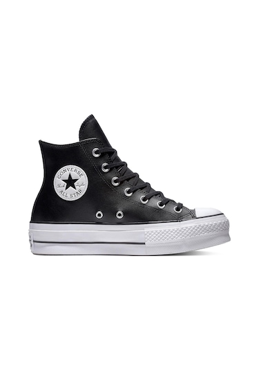 Converse Chuck Taylor All Star Leather Platform Kadın Günlük Ayak Siyah