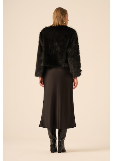 Ftz Women Kadın Peluş Mont Siyah 31241 Siyah