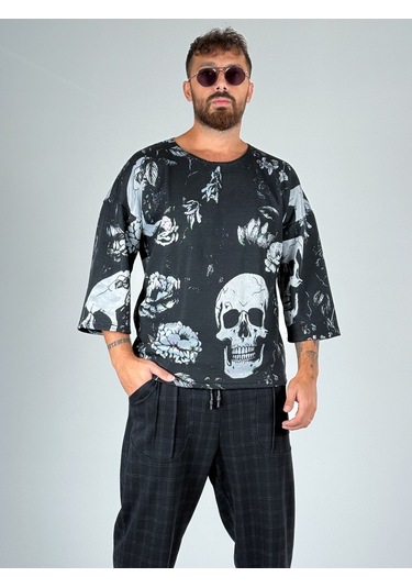 Kurukafa Desenli Fakir Kol Sweat Coc1040 Çok Renkli