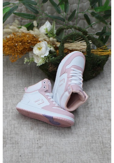 Fort Cool Adel Pudra Beyaz Boğazlı Kaymaz Taban Rahat Çocuk Ayakkabı 001