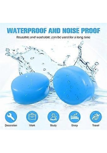 Uyku İçin 21 Çift Kulak Tıkacı Yeniden Kullanılabilir Kalıplanabilir Silikon Kulak Tıkacı Yumuşak Gürültü Azaltıcı Kulak Tıkacı, Mavi + Beyaz + Pembe