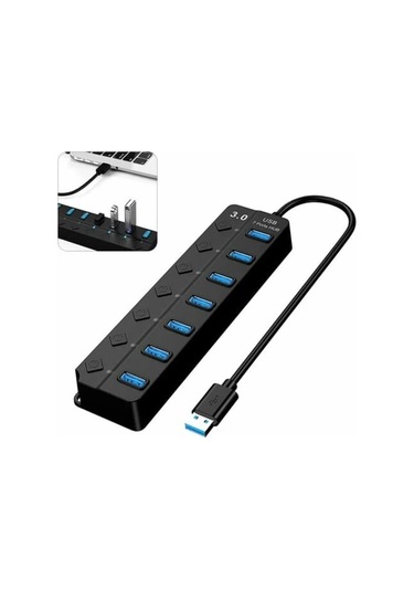 Usb 3.0 Hub, Çoklu 7 Portlu Usb Güç, Bireysel Güç Anahtarı, Güçlendirilmiş Usb 3.0 Hub, Pc, Dizüstü Bilgisayar İçin Çoklu Usb Portları, Pl