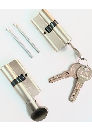 Kale Kilit 264 Ortak Anahtarlı İkili Çelik Kapı Kilit Göbek Barel