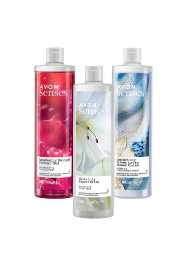 Beyaz Zambak Frambuaz Frenk Üzümü Mavi Kantaron Kokulu Duş Jeli Paketi Fresh