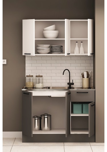 120 CM DANİ EVYELİ MİNİ MUTFAK ALT MUTFAK DOLABI