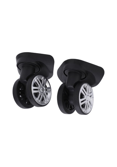 Geeroyoo Sessiz Çift Satırlı Tekerlekler, Valiz Tamiri Aksesuarı, Pp+pet Malzeme, Tekerlek Çapı 6cm, Kolay Kurulum, 2 Adet + 8 Vida