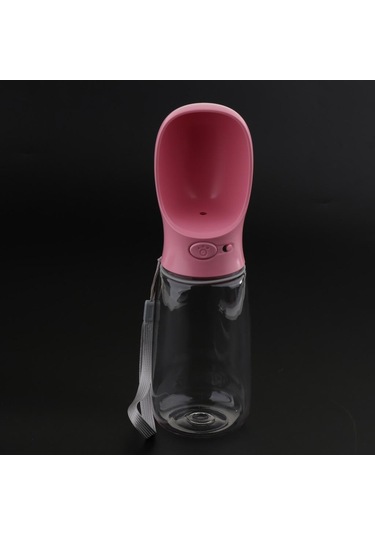 Suntek Açık Yürüyüş Için 550ml Köpek Seyahat Su İçme Şişesi Pembe