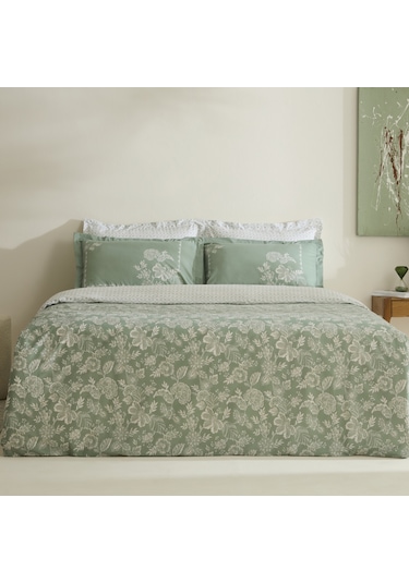 Karaca Home Haven %100 Pamuk Tek Kişilik Nevresim Takımı Koyu Mint Mint