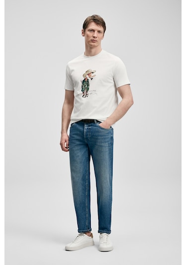 Lufian Duck Modern Grafik T- Shirt Kırık Beyaz Kırık Beyaz 111020292100510 Kırık Beyaz