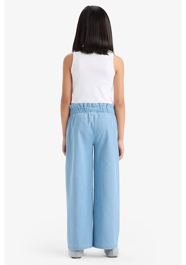Defacto Kız Çocuk Wide Leg Jean Pantolon E6689a825smnm39 Mavi