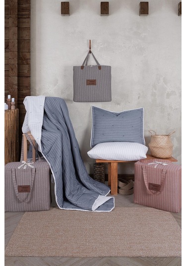 İyi Geceler İstanbul Soft Dreams Kiremit Çift Kişilik %100 Pamuk Natural Yatak Örtü Seti Kiremit