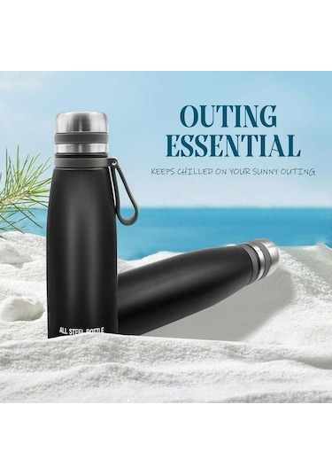 Hangfox 850 Ml Çift Cidarlı Paslanmaz Çelik Termos, Isı Saklama, Sızıntısız Kapak, Çay Demleyici İle, Seyahat Ve Picnik İçin Uygun, Yıkama Makinesine Uygun Siyah