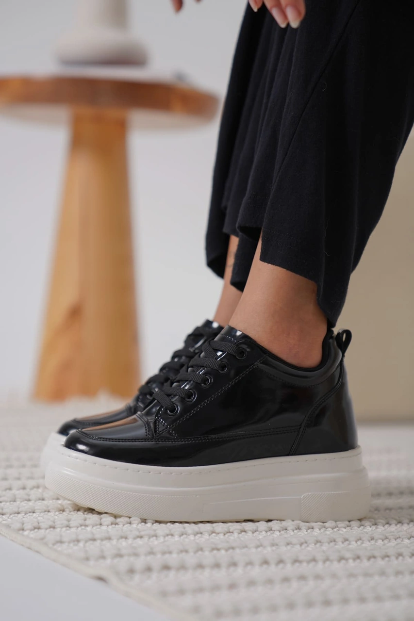 Lauren Kadın Gizli Topuk Siyah Spor Ayakkabı Muhtelif