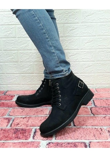 Voyager 4327 Bağacaklı Fermuarlı Aksesuarlı Hakiki Deri Erkek Bot