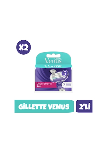 Gillette Venus Swirl Deluxe Smooth Kadın Tıraş Bıçağı 2 x 2'li