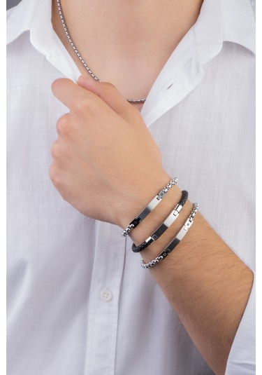 Klasik Stil Erkek Çelik Bileklik