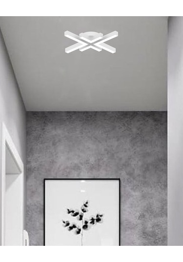 Arana Beyaz Kasa, Beyaz Işık Modern Plafonyer Led Avize Beyaz