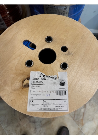 Nexans Cat 6 Halogen Free Utp 23awg Kablo 500 Metre Mavi