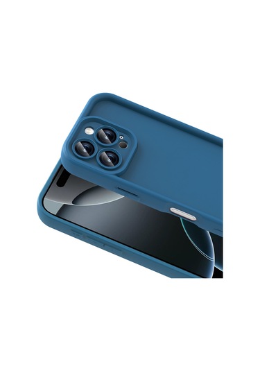 Mobilteam İphone Uyumlu 16 Pro Kılıf Kamera Korumalı Ananas Kapak - Mürdüm Mürdüm