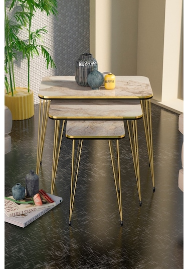 Zigon Sehpa Kr Çift Gold Efes Tel