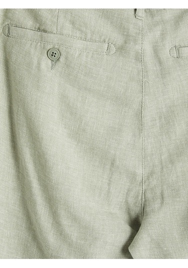Lc Waikiki Yeşil Regular Fit Keten Karışımlı Erkek Chino Pantolon