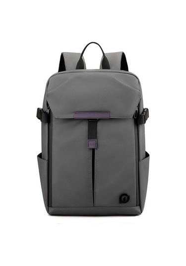 Perfect Erkek Omuz Su Geçirmez Büyük Kapasiteli Çok Fonksiyonlu Omuz Bilgisayar Çantası Gri