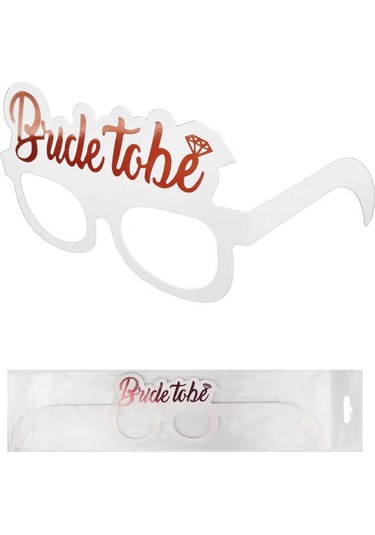 8 Adet Bride Konsepti Gözlük Rose Gold Bride To Be Yazılı Beyaz Bekarlığa Veda Partisi Gözlüğü