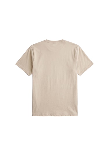 Genius Store Erkek Siyah Tişört %100 Pamuk Süprem Basic Tişört Bisiklet Yaka Nakışlı T-shirt Erkek-nakışlı Bej