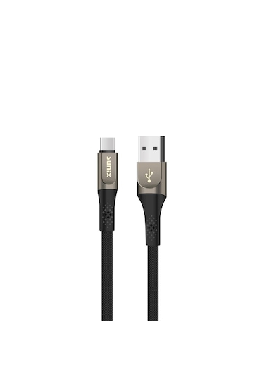 Sunix SC-122 3.0 A USB-A Type-C Örgülü Data Ve Şarj Kablosu Siyah 1 M