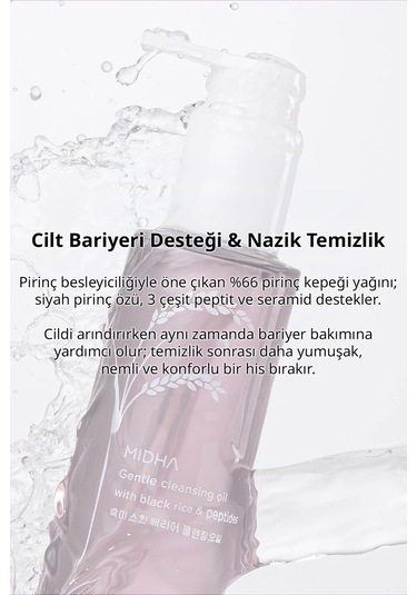 Midha Gentle Cleansing Oil Black Rice & Peptides 150 ML