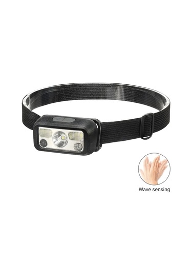 Hs-43 Sensörlü Şarjlı Type-c Çok Amaçlı Kırmızı Işıklı Kafa Lambası Renkli