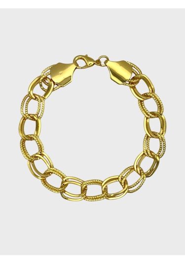 Arnes Jewelry Çelik 22 Ayar Altın Kaplama Samanyolu Bileklik Ar432nes Gold