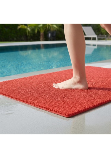 Beylin Kıvırcık Pvc Paspas Dış Zemin Halı Yolluk Gri 100x800 Gri