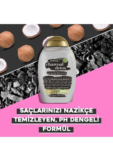 Organix Charcoal Detox Saç Kremi 385 ML